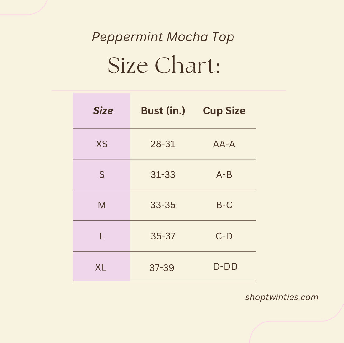 Peppermint Mocha Bikini Top