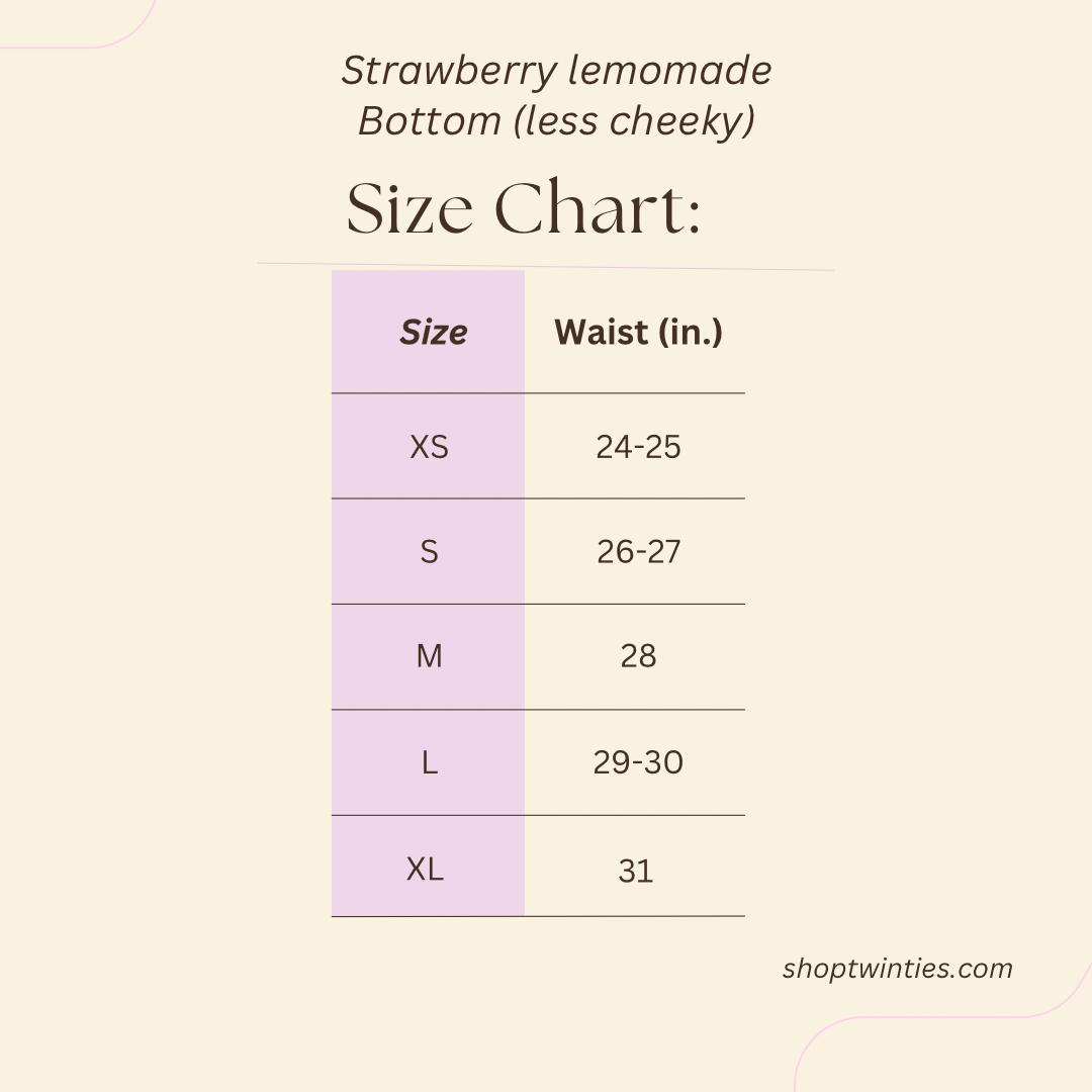 Strawberry Lemonade Bikini Bottoms