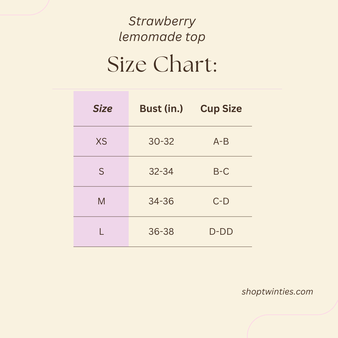 Strawberry Lemonade Underwire Bikini Top