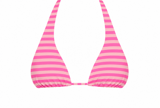 Aperol Stripe Bikini Top