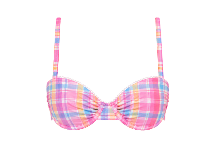 Poolside Plaid Underwire Bikini Top