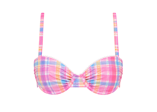 Poolside Plaid Underwire Bikini Top