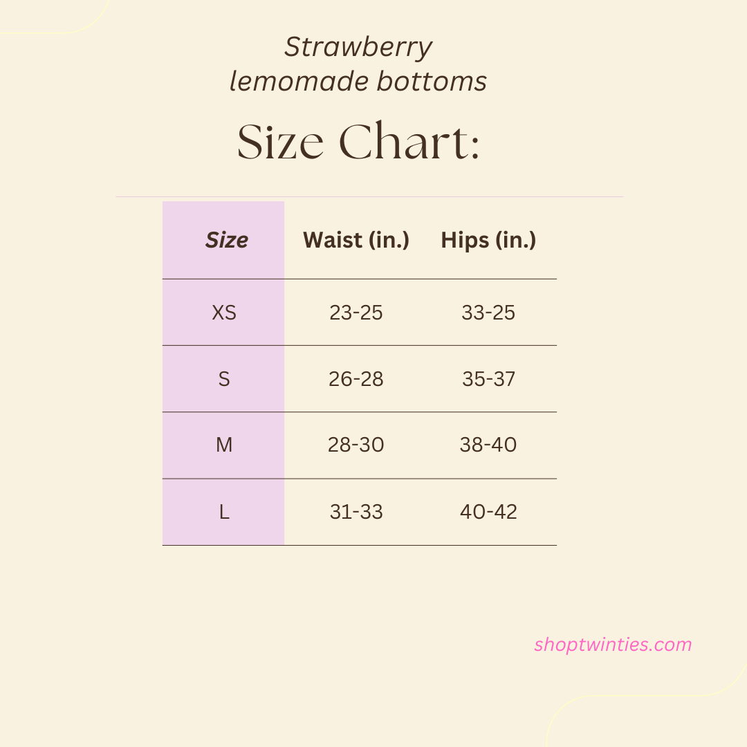 Strawberry Lemonade Bikini Bottom
